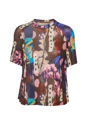 Henrik Vibskov polliwog-print raglan-sleeve T-shirt - Brown