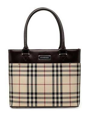 Burberry Pre-Owned 2000-2017 House Check Canvas handbag - Neutrals