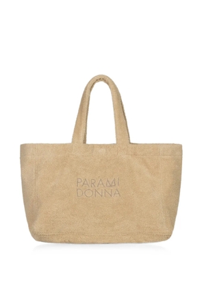PARAMIDONNA logo-embroidered tote bag - Neutrals