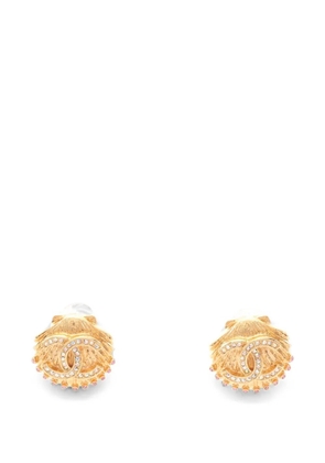 CHANEL Pre-Owned 1986-1988 Coco Mark motif earrings - Gold
