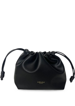 avenue 67 Cynthia drawstring soft leather clutch bag - Black
