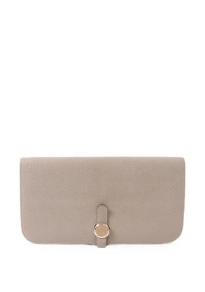 Hermès Pre-Owned MM Dogon Togo leather wallet - Grey