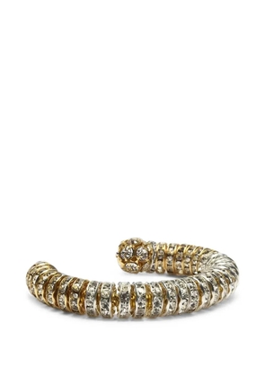 Sharra Pagano Crystal Glow slip-on bracelet - Gold