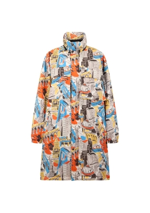 Moschino graphic-print high-neck jacket - Neutrals