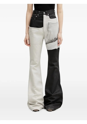 Rick Owens DRKSHDW patchwork flared jeans - Black