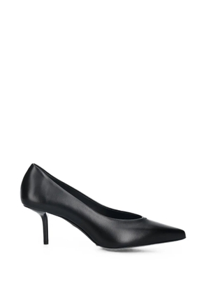 Max Mara pointed-toe leather kitten pumps - Black