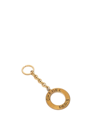 CHANEL Pre-Owned 1993 Gold Plated Logo Ring key chain