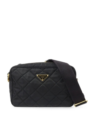 Prada Pre-Owned logo-detail quilted cross body bag - Black