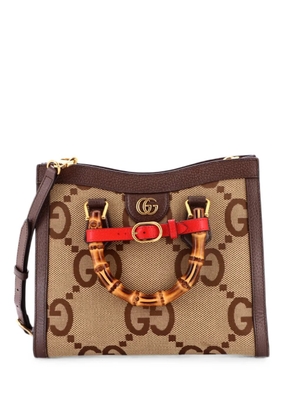 Gucci Pre-Owned Diana NM Bamboo Handle Jumbo GG Canvas Small tote bag - Brown