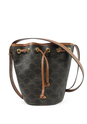 Celine Pre-Owned Triomphe drawstring bucket bag - Brown