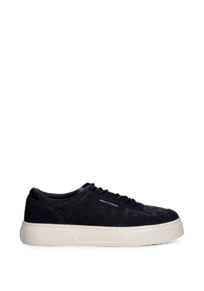 Armani Exchange logo-print panelled sneakers - Blue