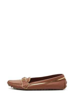 Louis Vuitton Pre-Owned Oxford LV logo loafers - Brown