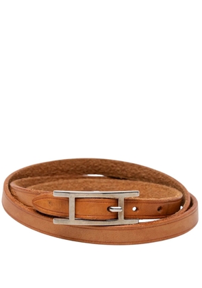 Hermès Pre-Owned 2004 Swift Hapi 3 MM Triple Tour Bracelet costume bracelet - Brown