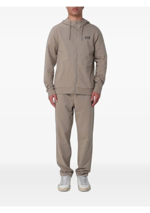 Ea7 Emporio Armani logo-print tracksuit - Neutrals