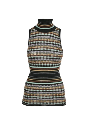 Missoni Pre-Owned turtleneck vest - Black