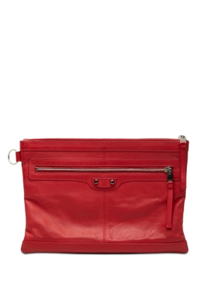 Balenciaga Pre-Owned 2016 Lambskin Motocross Classic Clip M clutch bag - Red