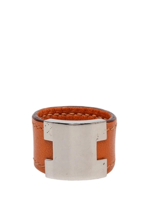 Hermès Pre-Owned 2000-2026 Swift and Palladium Plated Lurie Ring costume ring - Orange
