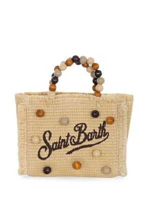 MC2 Saint Barth Vanity Mini bead-embellished tote bag - Neutrals