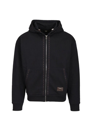 FENDI zip-up cotton hoodie - Blue
