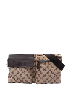 Gucci Pre-Owned 2000-2015 GG Canvas Double Pocket belt bag - Neutrals