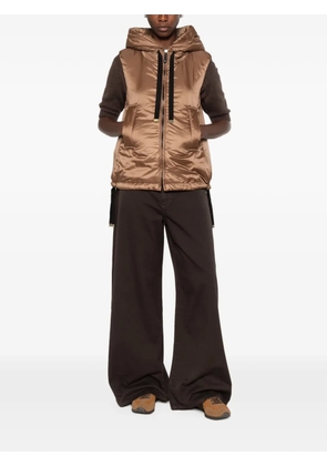 Max Mara hooded puffer gilet - Brown