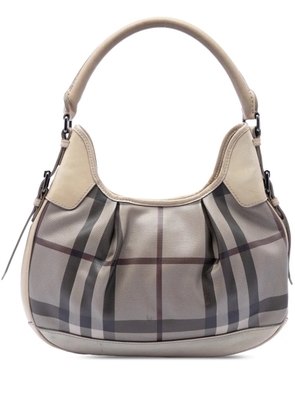 Burberry Pre-Owned 2000-2017 Smoke Check Coated Canvas Brooklyn hobo bag - Grey