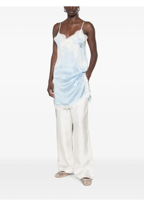 VICOLO lace-trim top - Blue