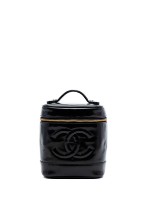 CHANEL Pre-Owned 1996-1997 CC Patent vanity bag - Black