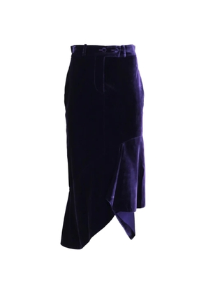 TOM FORD asymmetric ruffled midi skirt - Purple