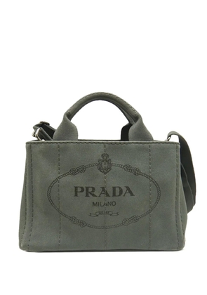 Prada Pre-Owned 2013-2026 Small Canvas Canapa Logo satchel - Grey