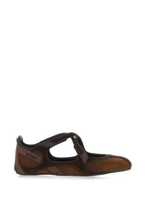 The Attico Floor 01 suede ballet flats - Brown