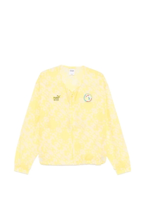 PUMA all-over-pattern zip-up jacket - Yellow