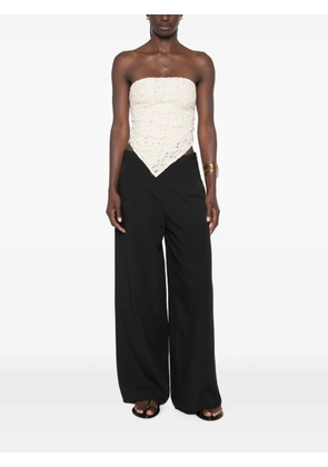 SIR. Beatrice pleated-detailing wide-leg trousers - Black