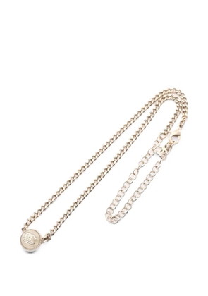 CHANEL Pre-Owned 1986-1988 CC rhinestone necklace - Gold