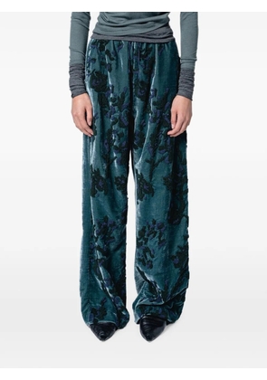 Muller Of Yoshiokubo embroidered straight-leg trousers - Blue