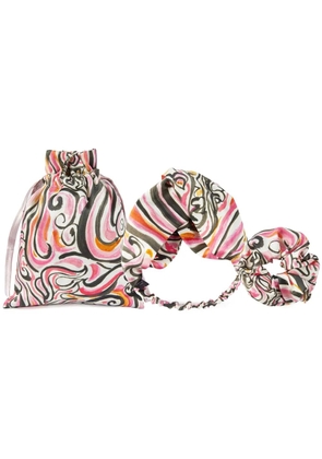 Shanghai Tang x Long Di silk hair accessory set - White