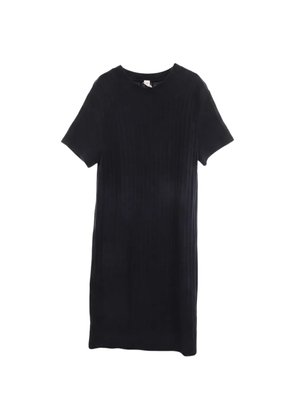 Hermès Pre-Owned 2000s H-pattern knit short-sleeved mini dress - Black