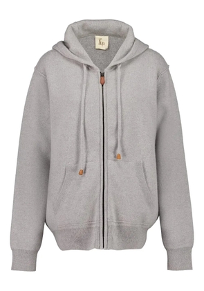 PAULA cashmere zip-up hoodie - Grey