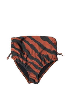 Muller Of Yoshiokubo zebra-print bikini bottoms - Brown