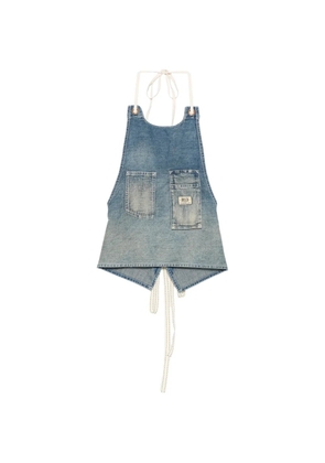 R13 halterneck backless top - Blue