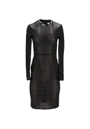 TOM FORD perforated-detail long-sleeve mini dress - Black