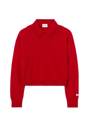 Claudie Pierlot V-neck wool jumper - Red