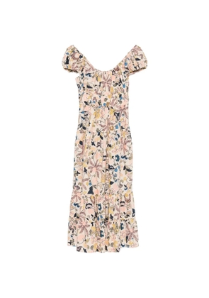 Ulla Johnson Paloma floral-print midi dress - Neutrals