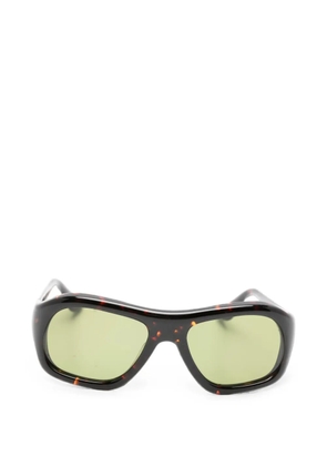 Port Tanger Gray rectangle-frame sunglasses - Brown