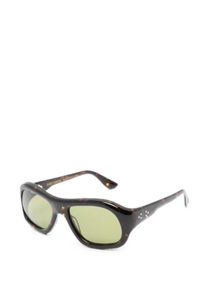Port Tanger Gray rectangle-frame sunglasses - Brown