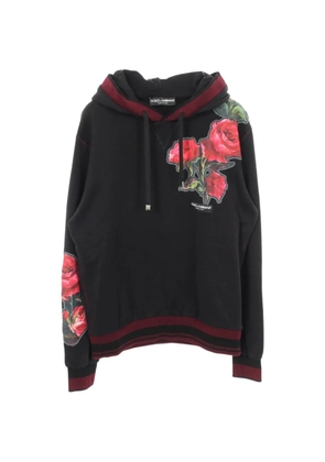 Dolce & Gabbana Pre-Owned Rose Patch hoodie - Black