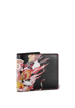 Shanghai Tang x Jacky Tsai Flower Dragon wallet - Black
