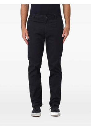 Armani Exchange logo-button straight-leg trousers - Blue