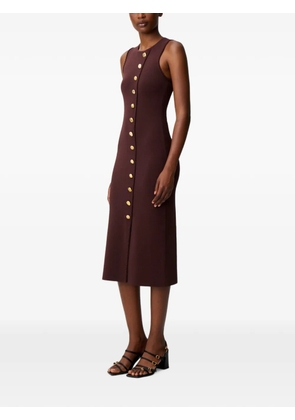 Claudie Pierlot button-embellished knitted dress - Brown