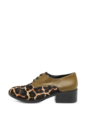 Philipp Plein leopard-print lace-up oxford shoes - Neutrals